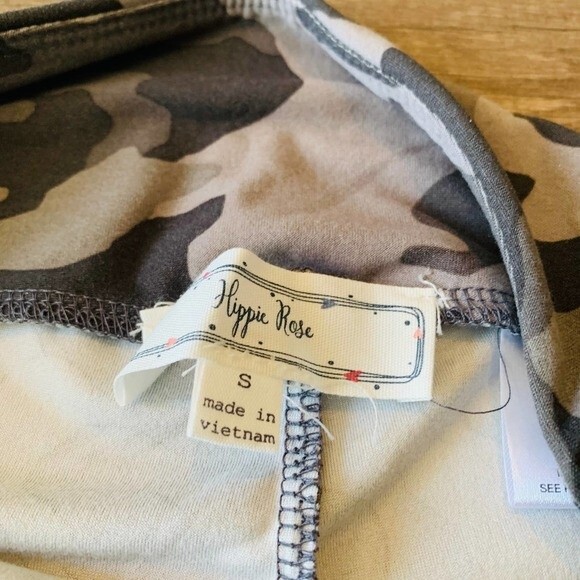 Hippie Rose High-Waist Gray  Camo Leggings yoga gym size S running casual - Picture 8 of 10